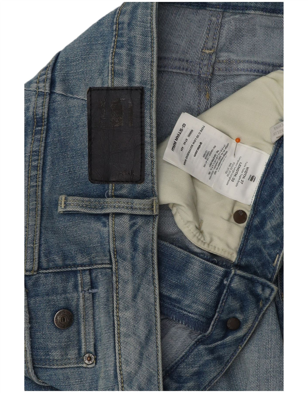 G-STAR Femme Jean Skinny Coupe Boyfriend W27 L28 Bleu Coton