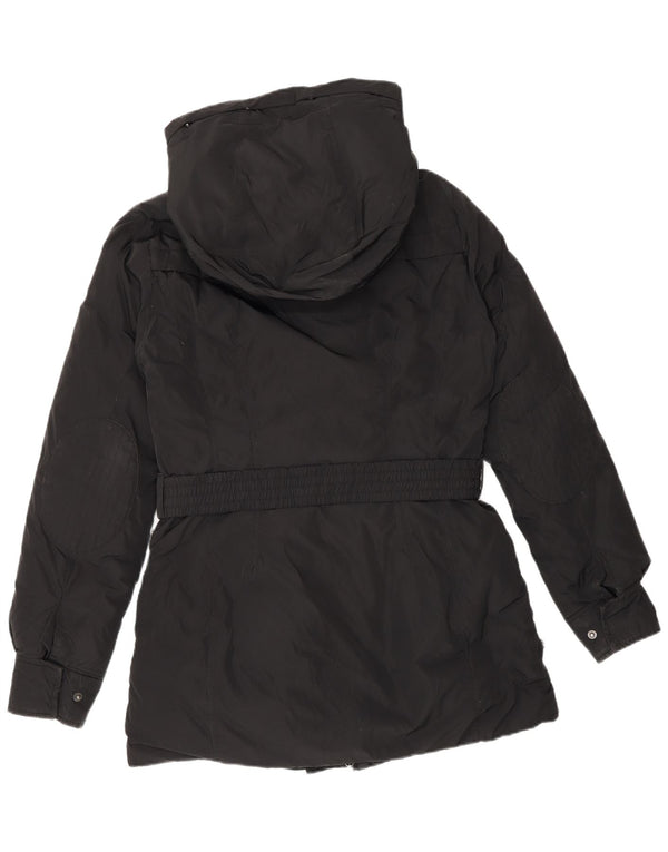 Timberland Manteau rembourré à capuche pour femme UK 10 Small Noir Polyester