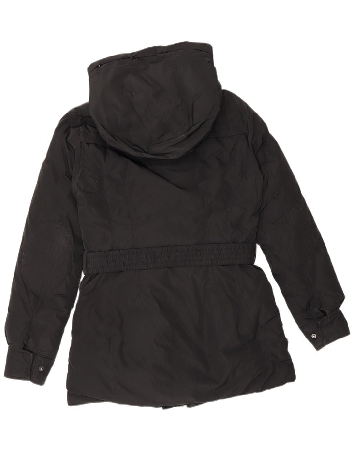 Timberland Manteau rembourré à capuche pour femme UK 10 Small Noir Polyester