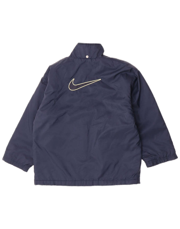 Nike Veste coupe-vent graphique Swoosh pour garçon 8-9 ans Petit nylon bleu marine