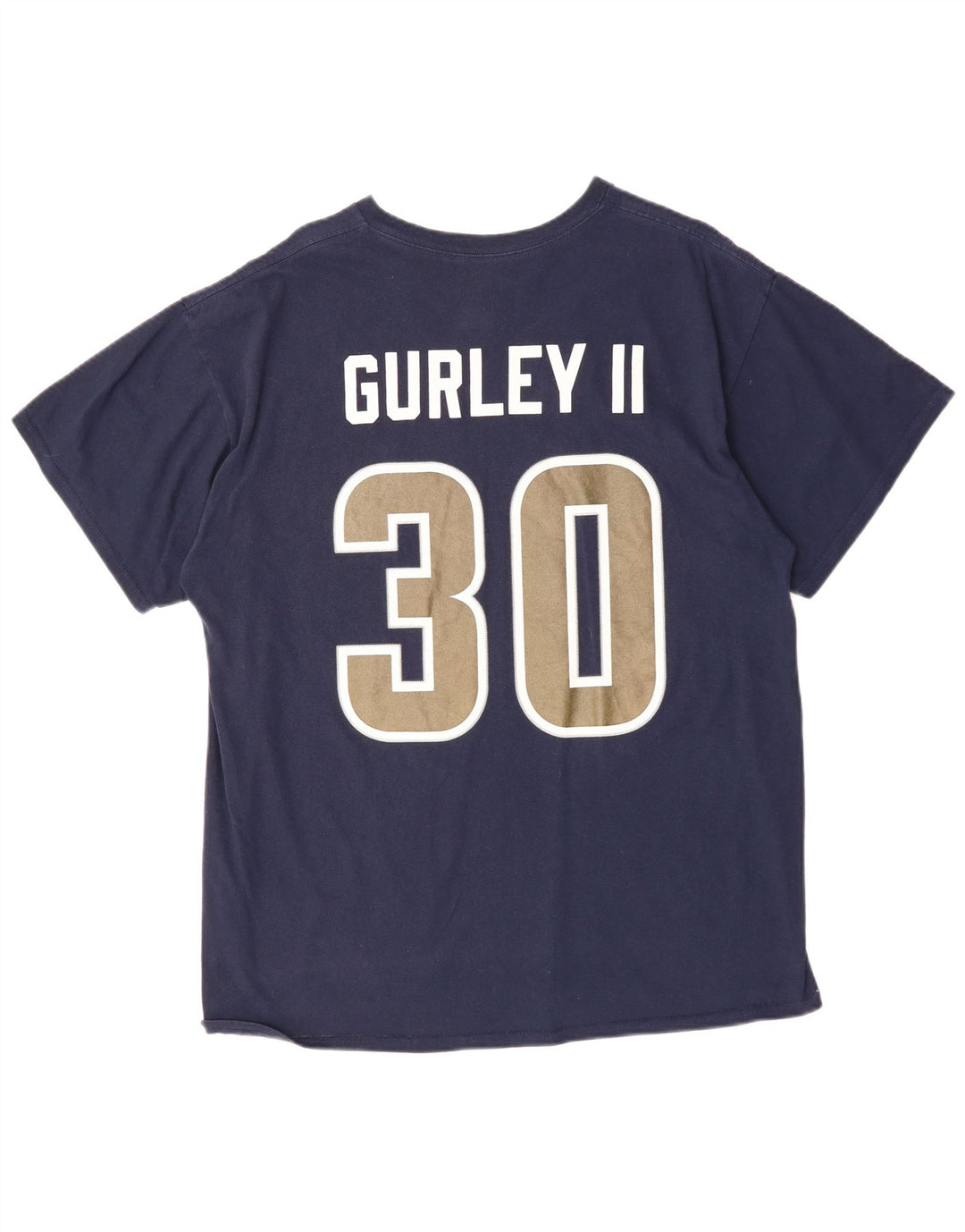 MAJESTIC Homme Todd Gurley II T-Shirt Graphique Top XL Bleu Marine Coton