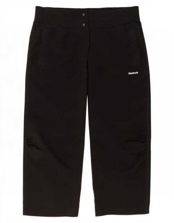 Reebok Bermuda Femme UK 12 Medium W30 Noir Polyester
