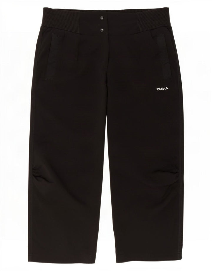 Reebok Bermuda Femme UK 12 Medium W30 Noir Polyester