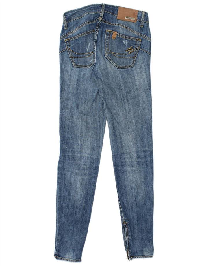 LIU JO Jean skinny effet vieilli pour femme W26 L30 Bleu