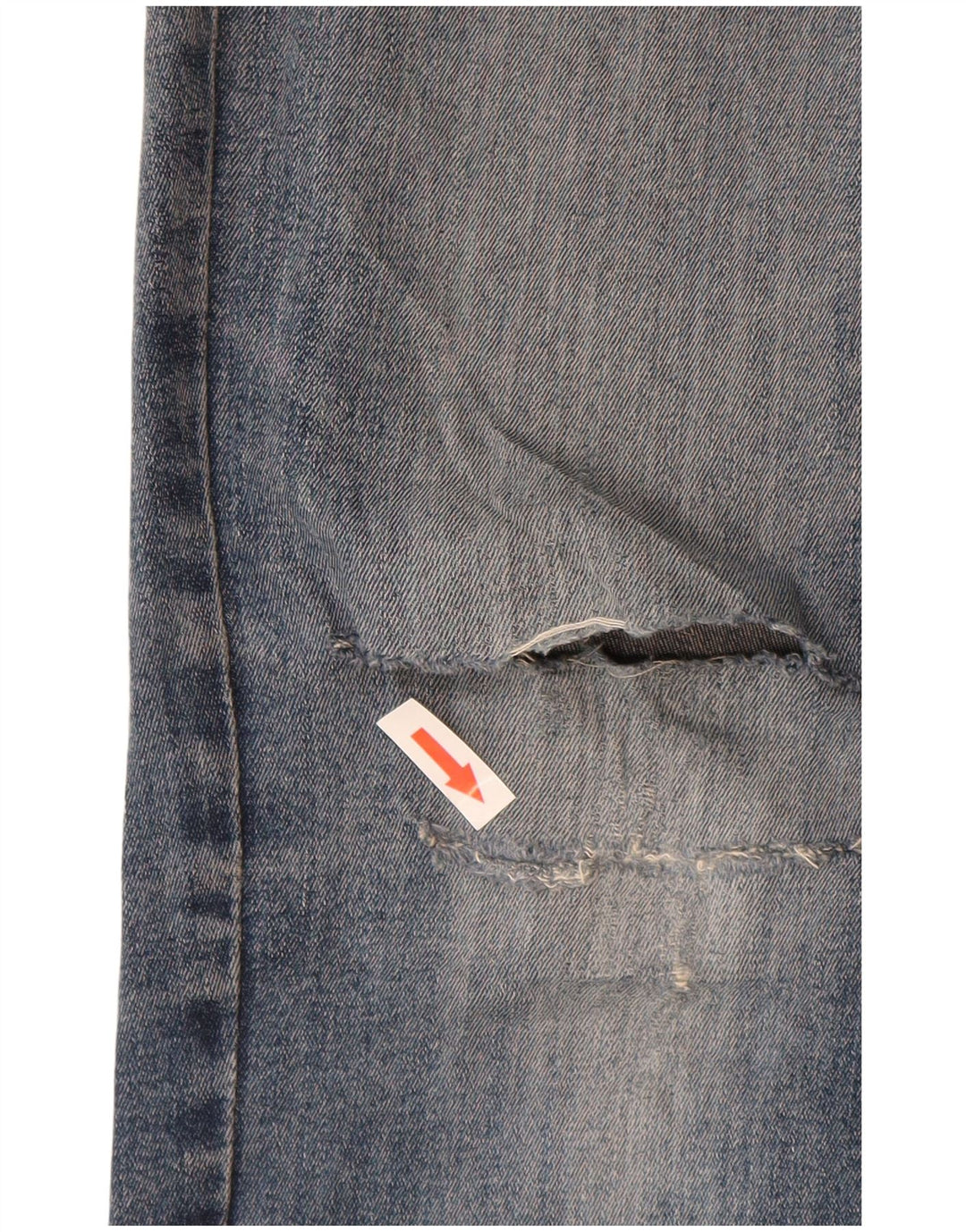 Dack's Jean slim effet vieilli pour femme IT 46 Large W30 L29 Bleu Coton