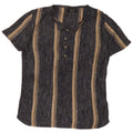Zara Homme T-Shirt Top Petit Gris Rayé Acrylique