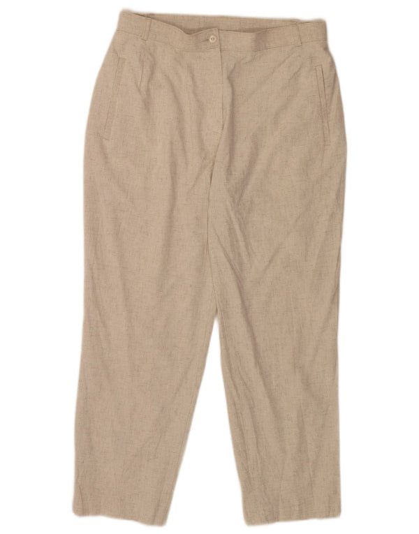 Marks & Spencer Pantalon décontracté fuselé pour femme UK 14 Medium W30 L26 Beige