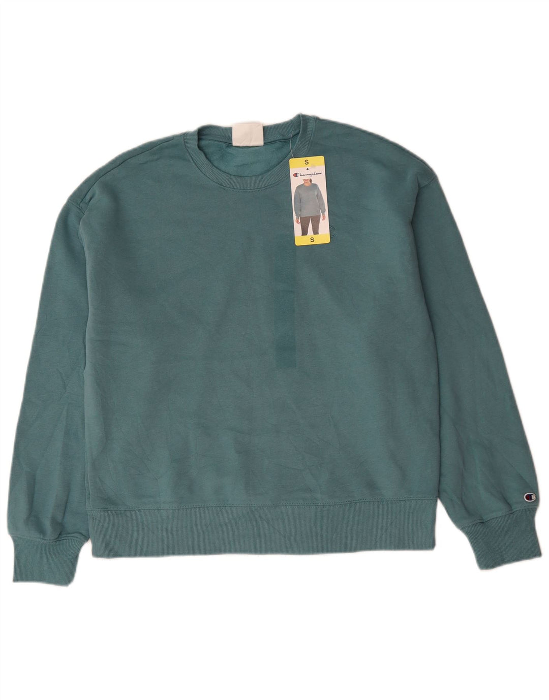 CHAMPION Sweat-shirt surdimensionné pour femme UK 10 Petit Vert Polyester