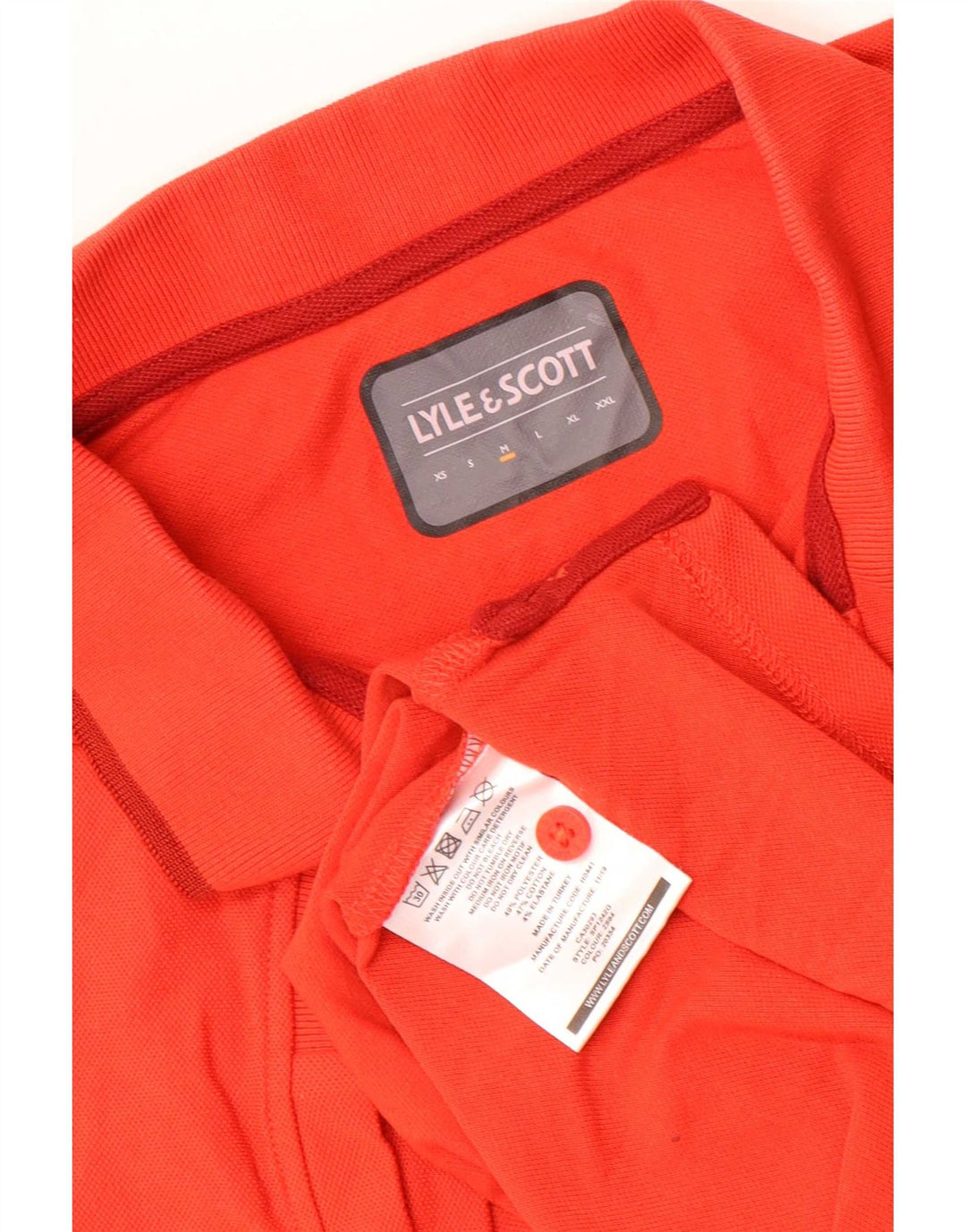 Lyle & Scott Polo Graphique Homme Rouge Moyen Polyester