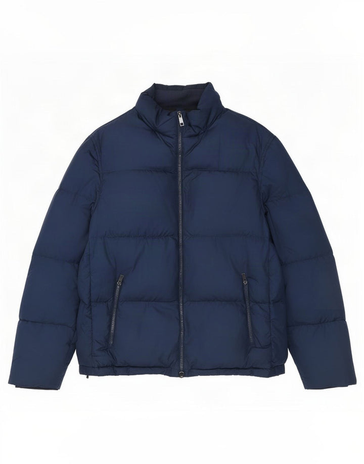Massimo Dutti Veste matelassée pour homme UK 42 XL Bleu marine Polyester