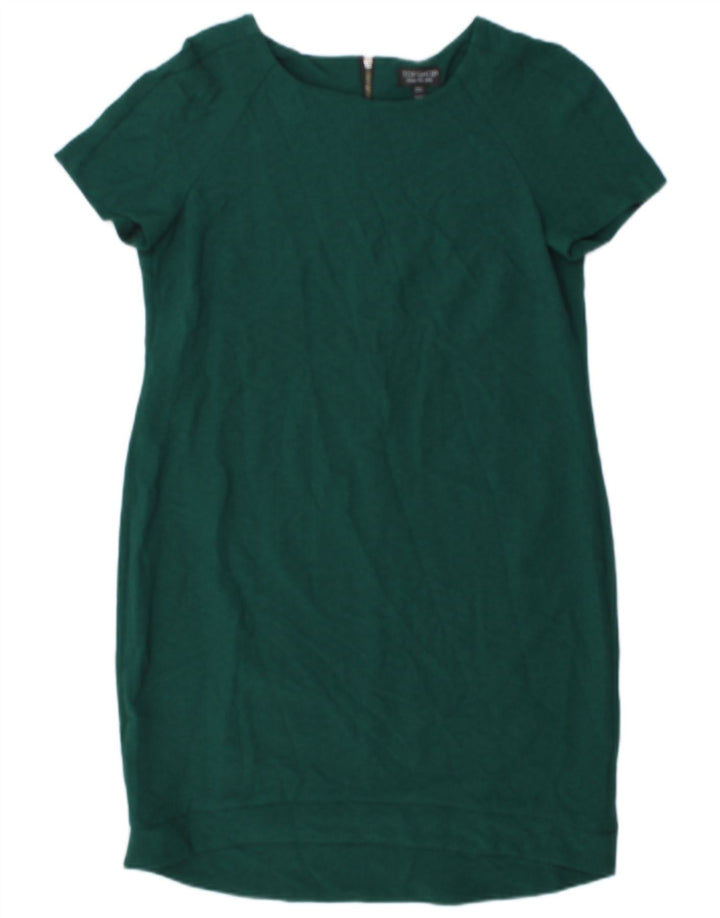 Topshop Robe fourreau pour femme UK 10 Petit Vert Polyester