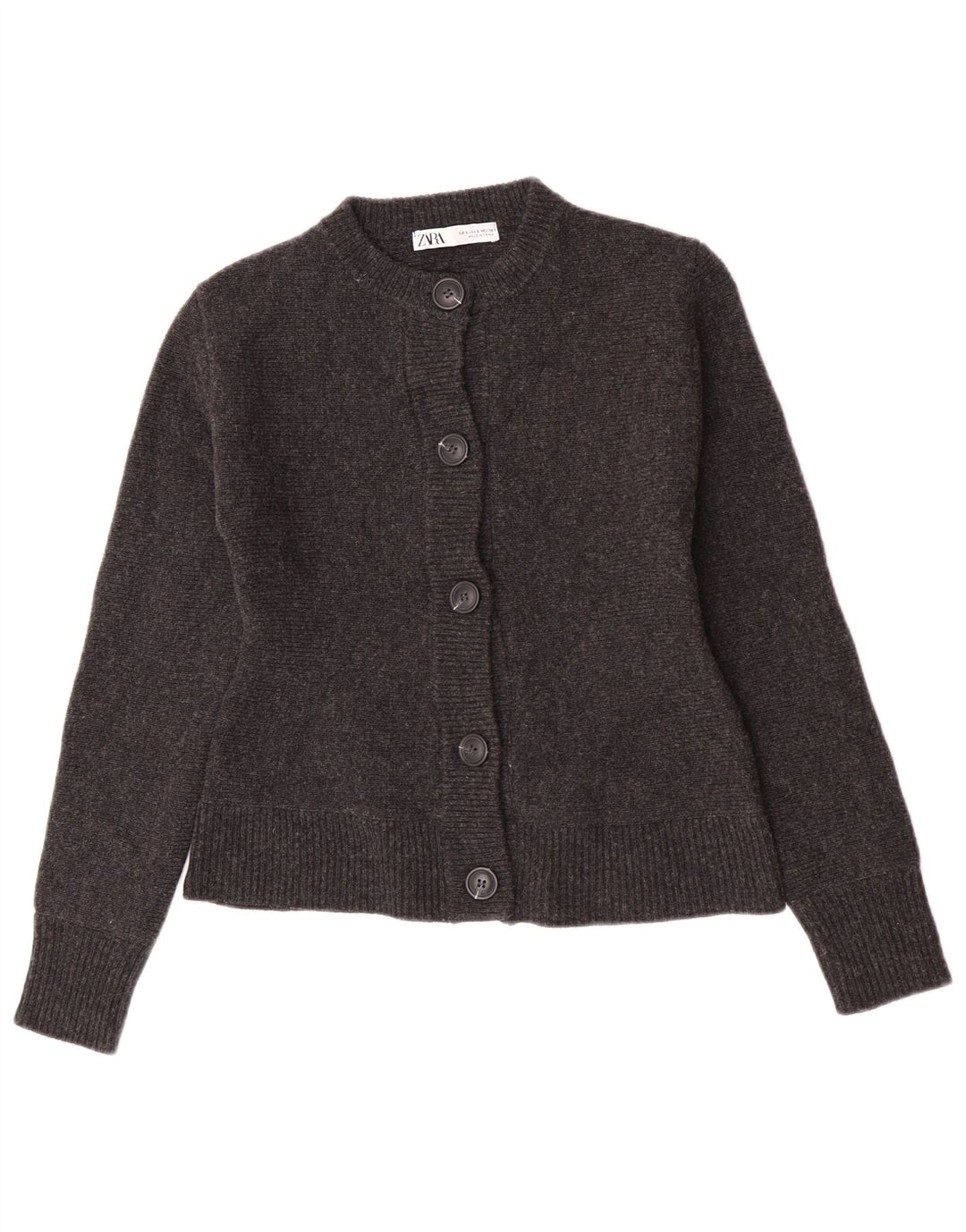 Zara Cardigan Femme Pull UK 10 Petit Gris Moucheté