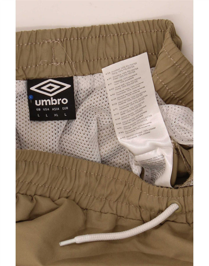 Umbro Short de Bain Graphique Homme Kaki Colorblock Large Polyester