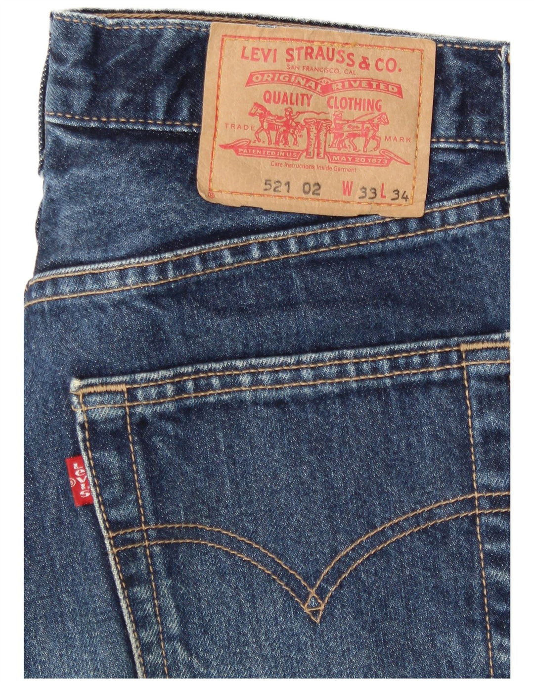 Levi's Jean Droit 521 Homme Bleu W33 L29 Coton