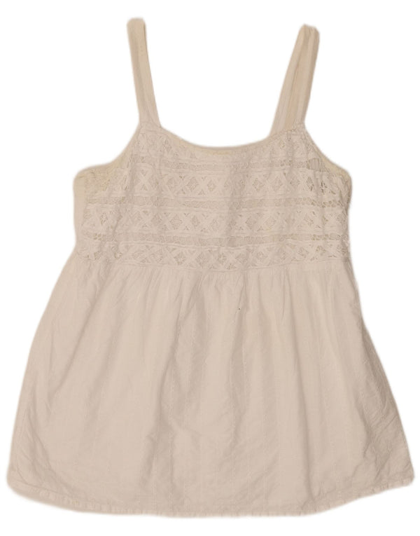 Fat Face Caraco Femme UK 18 XL Coton Blanc