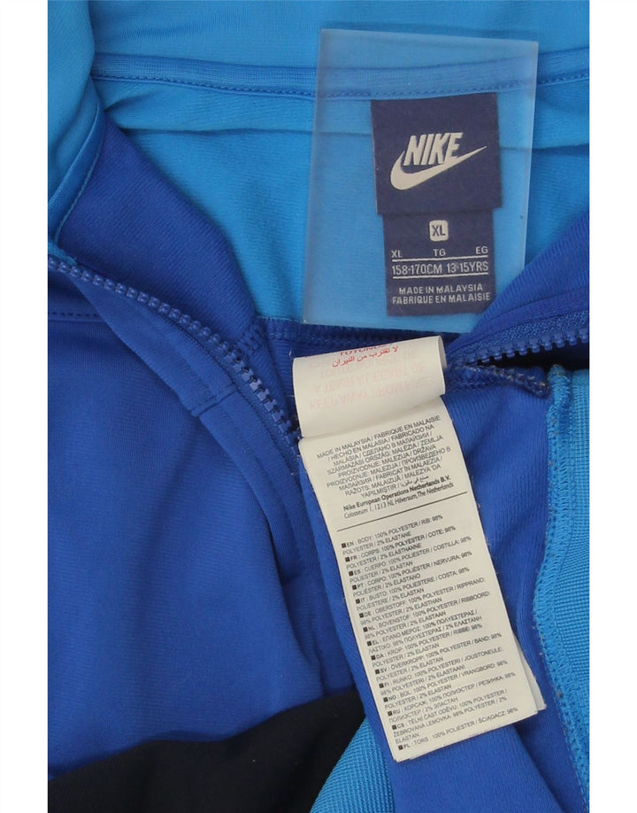 Veste de survêtement Nike pour garçon 13-14 ans XL Bleu Colorblock Polyester
