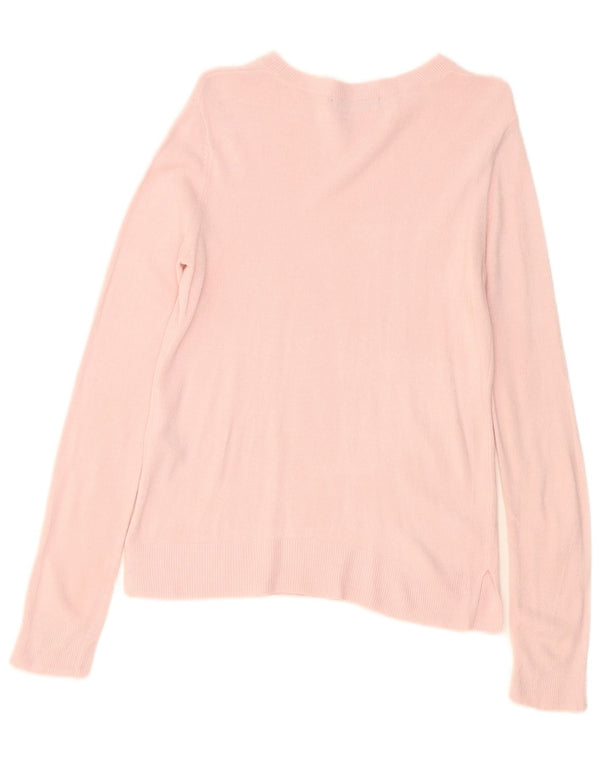 Marks & Spencer Pull col bateau pour femme UK 10 Petit acrylique rose