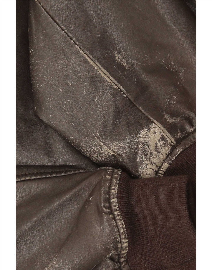 veste en cuir homme vintage UK 42 XL Marron
