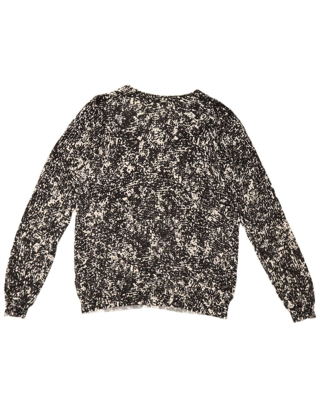 Marks & Spencer Pull cardigan à motif abstrait pour femme UK 16 Large Noir