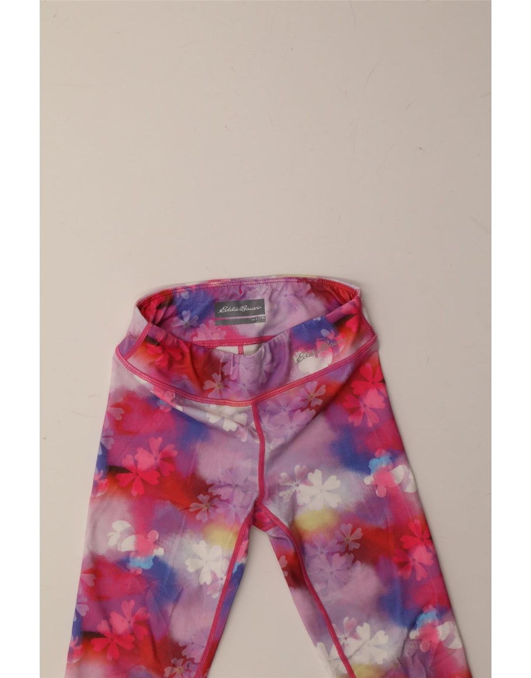 EDDIE BAUER Girls Leggings 7-8 Years Small Multicoloured Floral Polyester Vintage Eddie Bauer and Second-Hand Eddie Bauer from Messina Hembry 