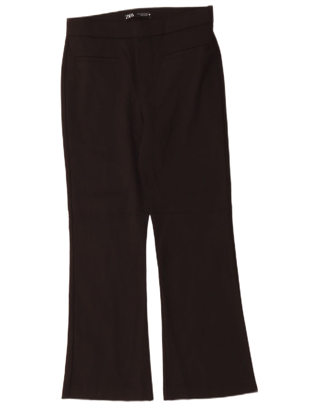 Pantalon décontracté bootcut femme Zara moyen W28 L26 coton noir