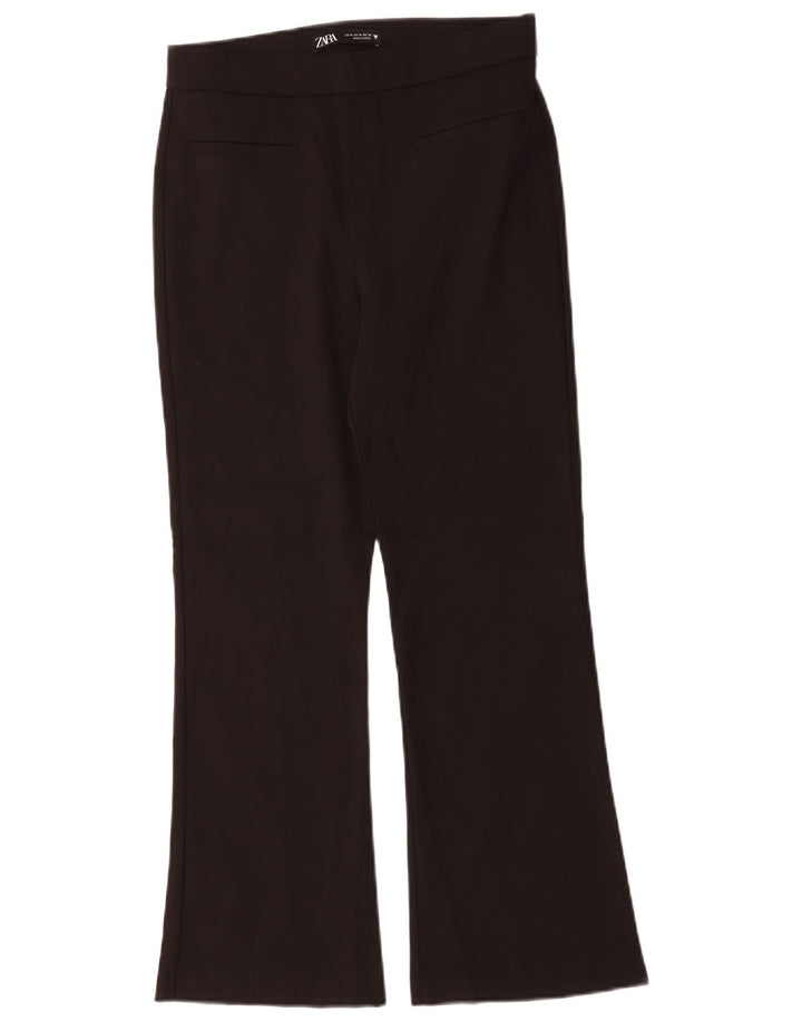 Pantalon décontracté bootcut femme Zara moyen W28 L26 coton noir