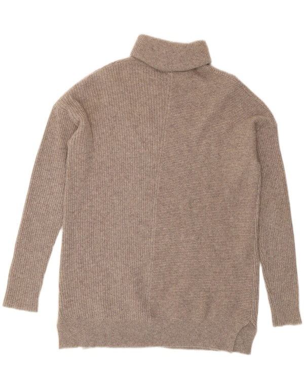 Joules Pull surdimensionné à col roulé pour femme UK 8 Small Beige Cachemire