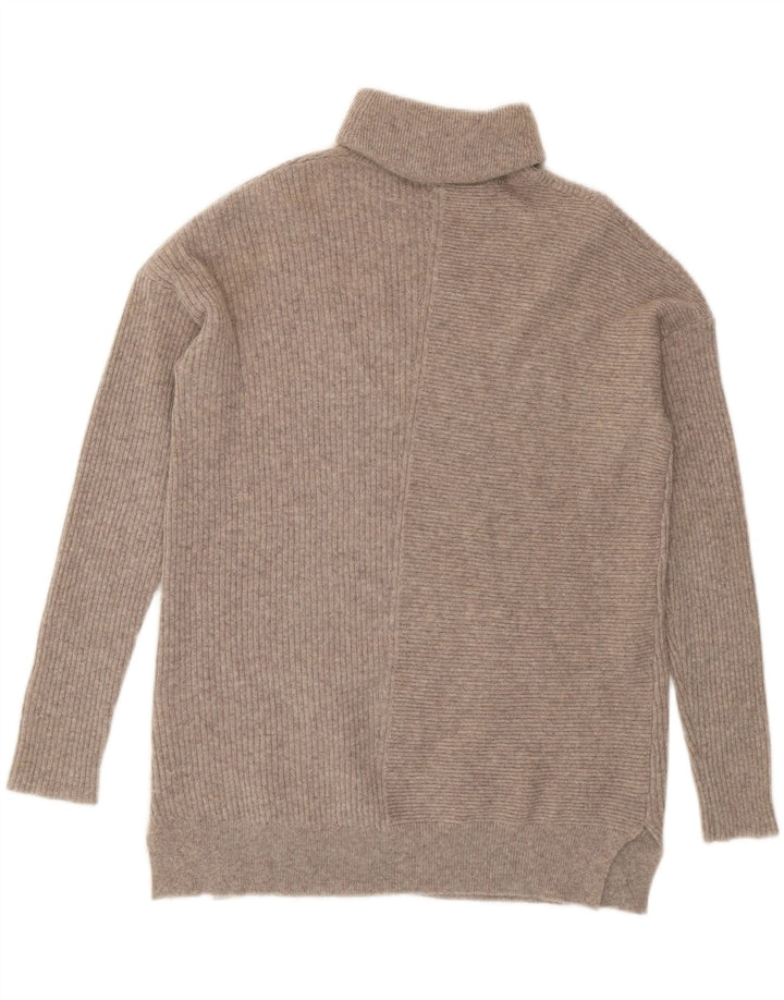 Joules Pull surdimensionné à col roulé pour femme UK 8 Small Beige Cachemire