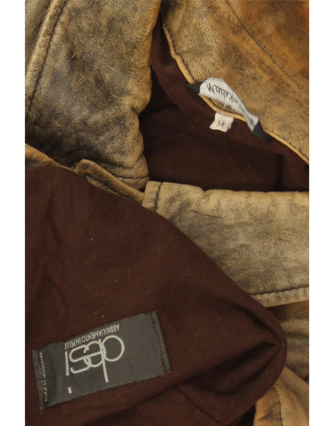 Desi Veste en cuir pour homme UK 38 Cuir marron moyen