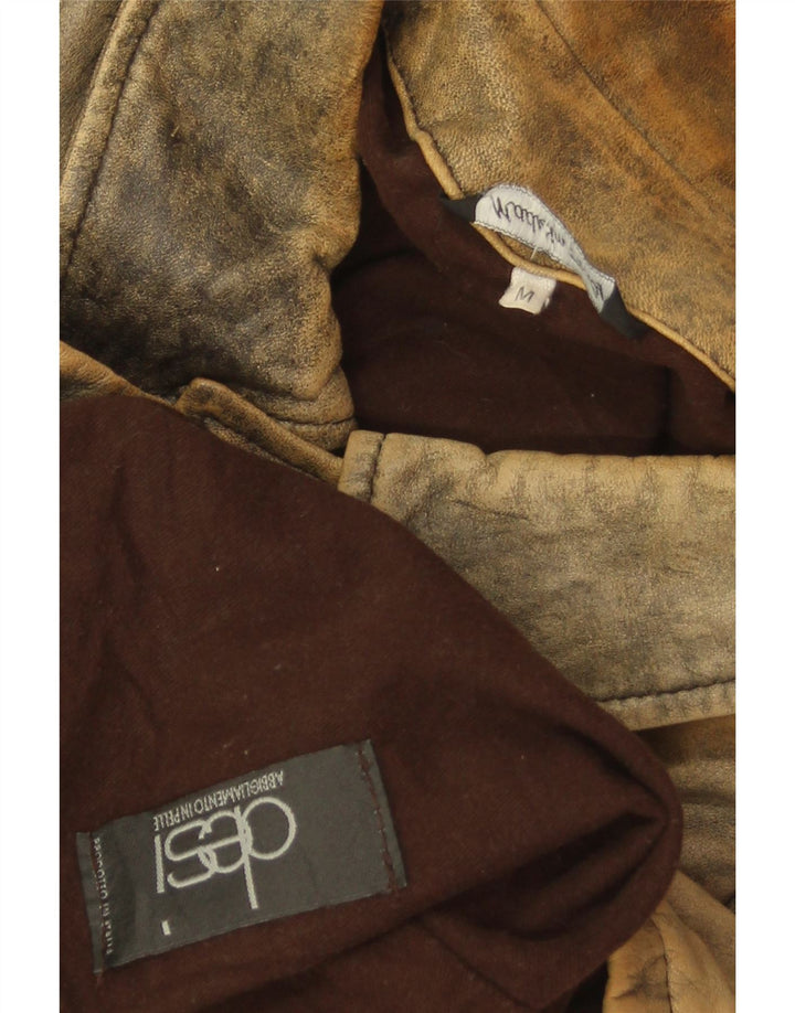 Desi Veste en cuir pour homme UK 38 Cuir marron moyen