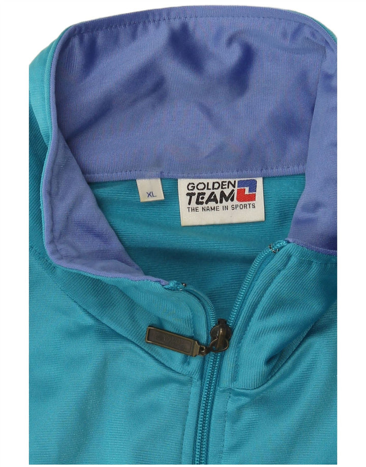 Golden Team Veste de survêtement pour homme XL Bleu Colorblock Polyester