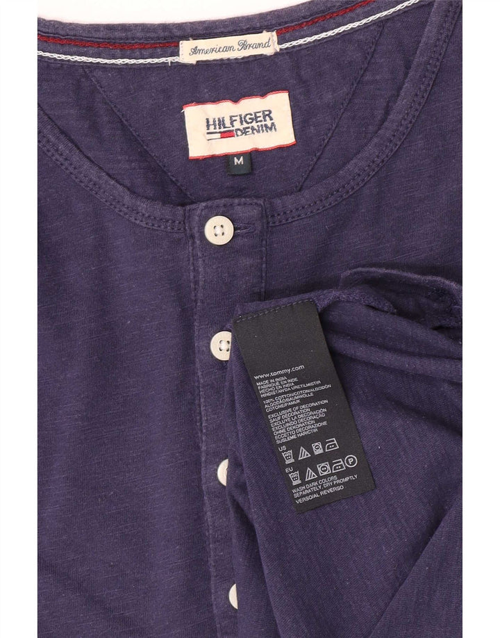 Tommy Hilfiger Haut Henley à manches longues pour homme en coton bleu marine moyen
