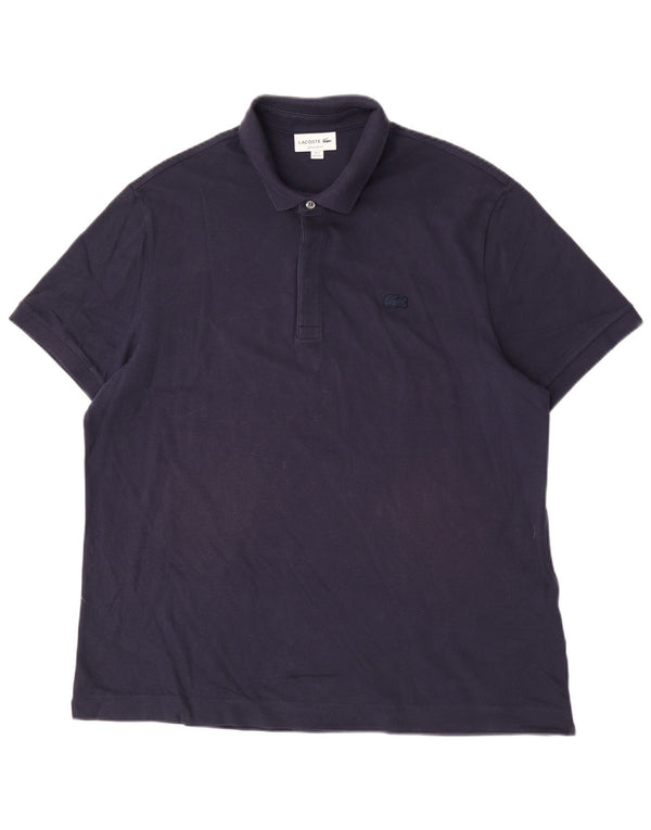 Lacoste Polo coupe régulière pour homme Taille 7 2XL Bleu marine Coton