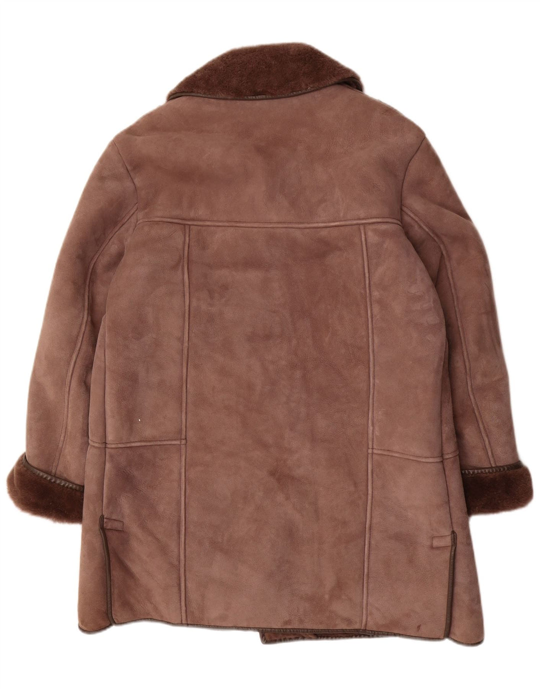 Nurseys Manteau en peau de mouton pour homme UK 36 Petite peau de mouton marron