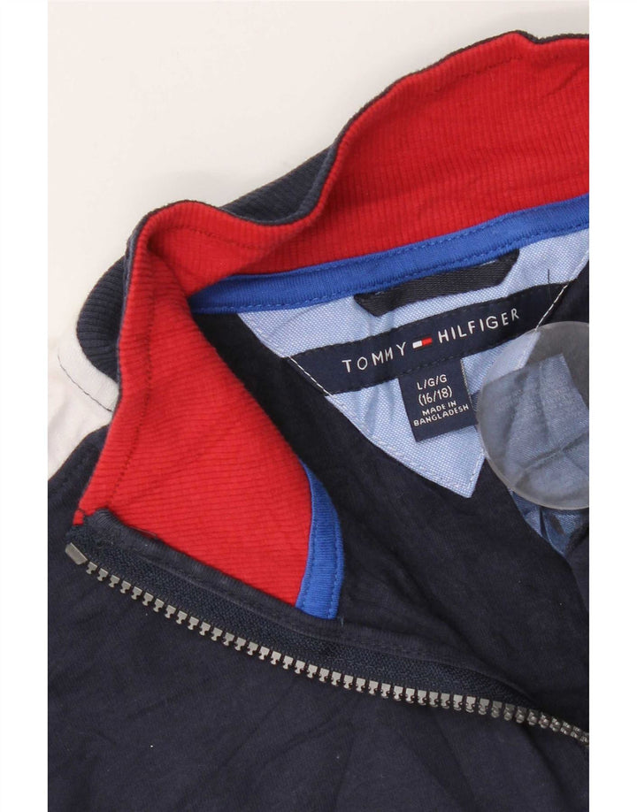 Tommy Hilfiger Sweat-shirt pour garçon 15-16 ans Bleu marine Taille L