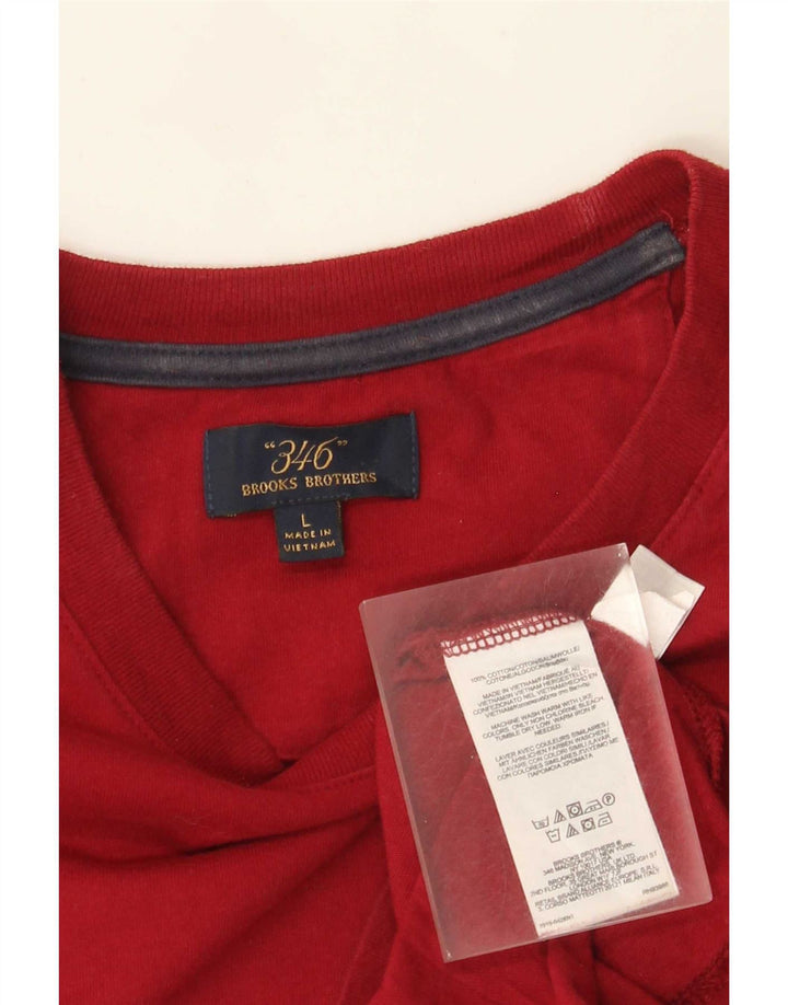 Brooks Brothers Haut coupe classique à manches longues pour homme en coton rouge Taille L