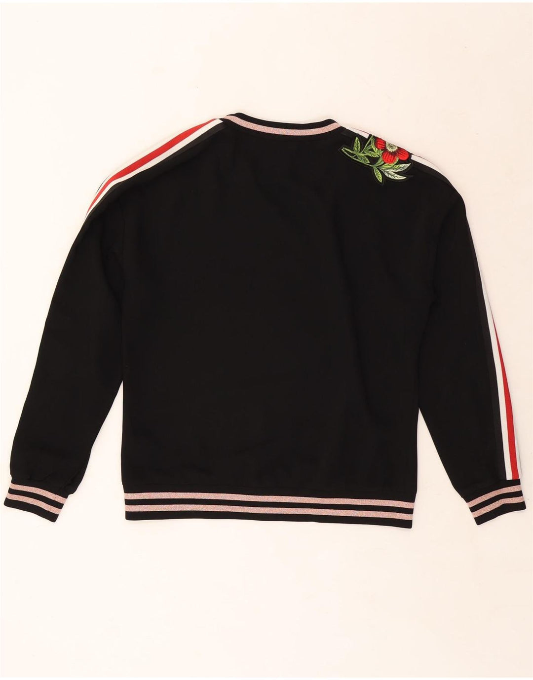 TED BAKER Sweat-shirt pour femme UK 44 Medium Noir Floral Polyester