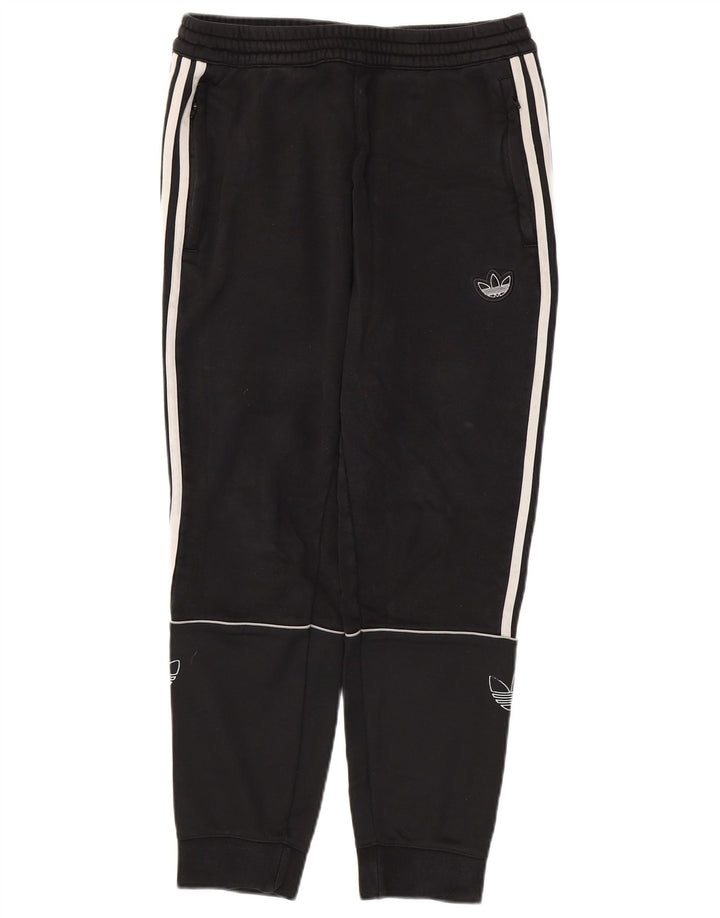ADIDAS Pantalon de survêtement graphique pour homme en coton noir moyen