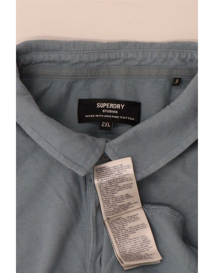 Superdry Polo Homme 2XL Bleu Coton