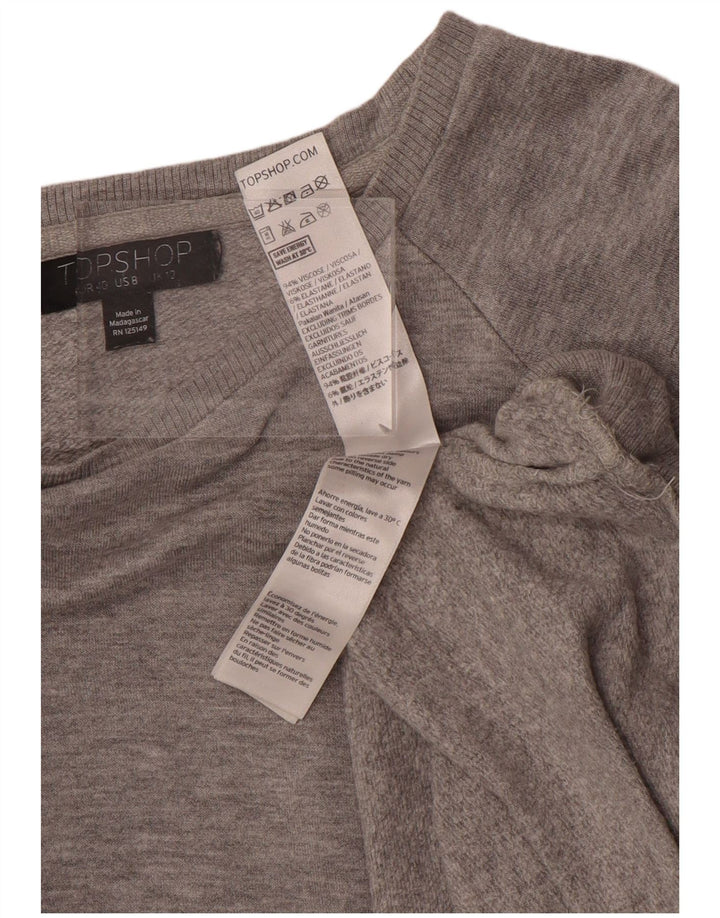 Topshop Sweat-shirt surdimensionné pour femme UK 42 Gris moyen Viscose