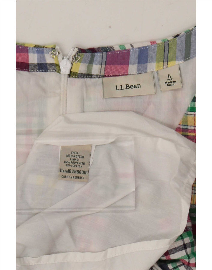L.L.Bean Robe fourreau sans manches pour femme US 6 Medium Multicolore Patchwork