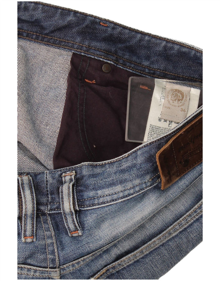 Diesel Jean Droit Homme W36 L31 Bleu Coton