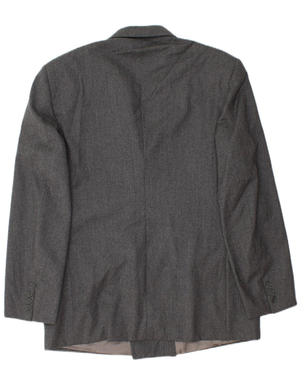 Veste Blazer Double Boutonnage Vintage Homme IT 52 XL Laine Grise