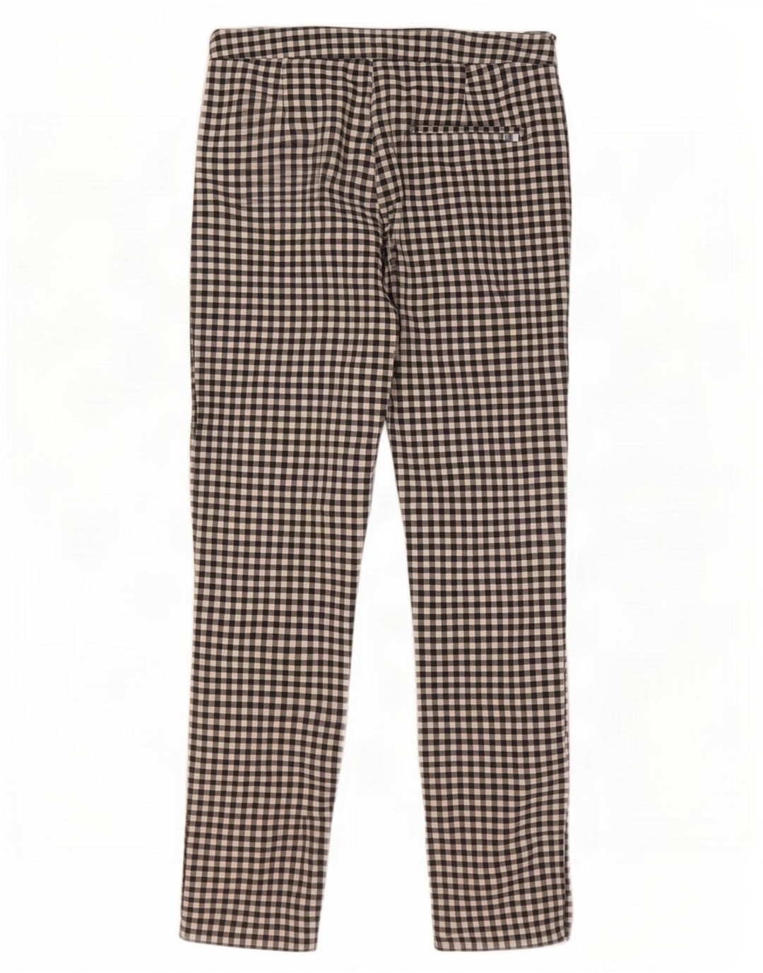 Zara Pantalon court slim pour femme Medium W28 L26 Coton vichy noir