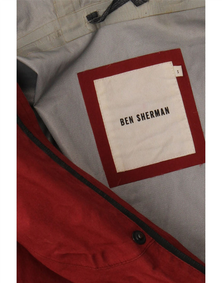 BEN SHERMAN Veste utilitaire à capuche pour homme UK 36 Petit Rouge