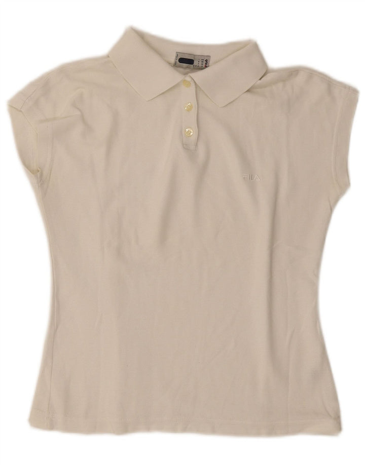 Fila Polo court femme US 8 coton blanc moyen