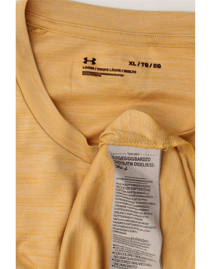 Under Armour T-Shirt Homme Top XL Jaune Polyester