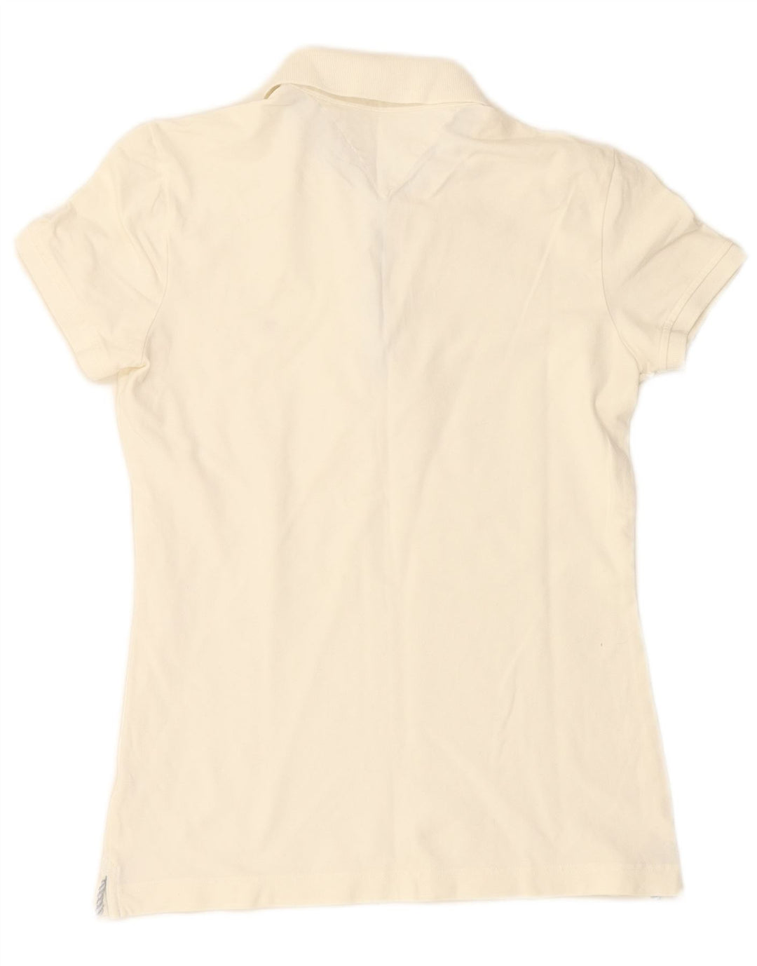 TOMMY HILFIGER Polo Femme UK 14 Medium Blanc
