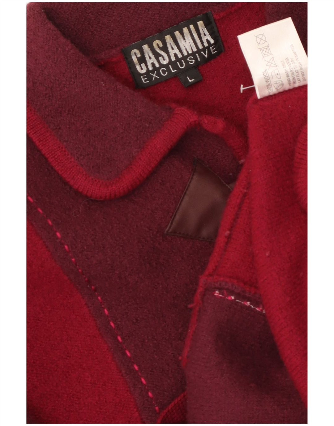 CASAMIA Veste blazer coupe ample pour femme UK 16 Large Bordeaux Colourblock