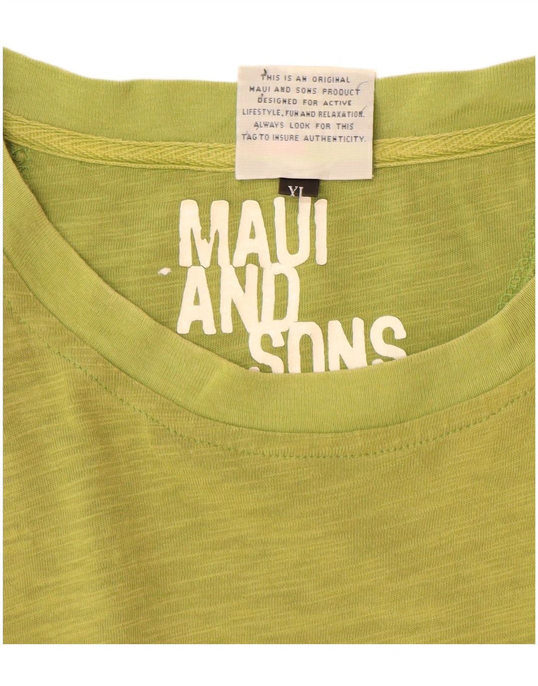MAUI AND SONS T-Shirt Femme Top UK 18 XL Vert Moucheté Coton